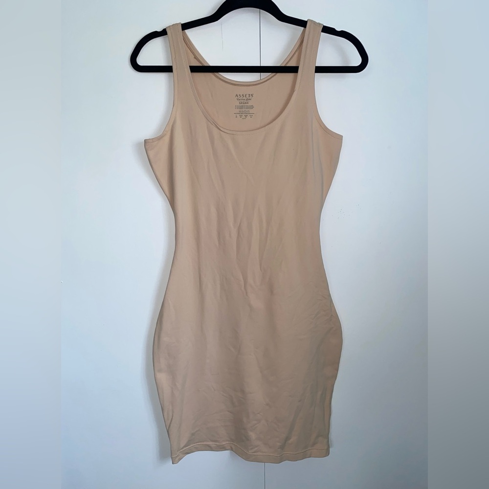 Assets By Spanx Nude Beige Shaping Tank Dress